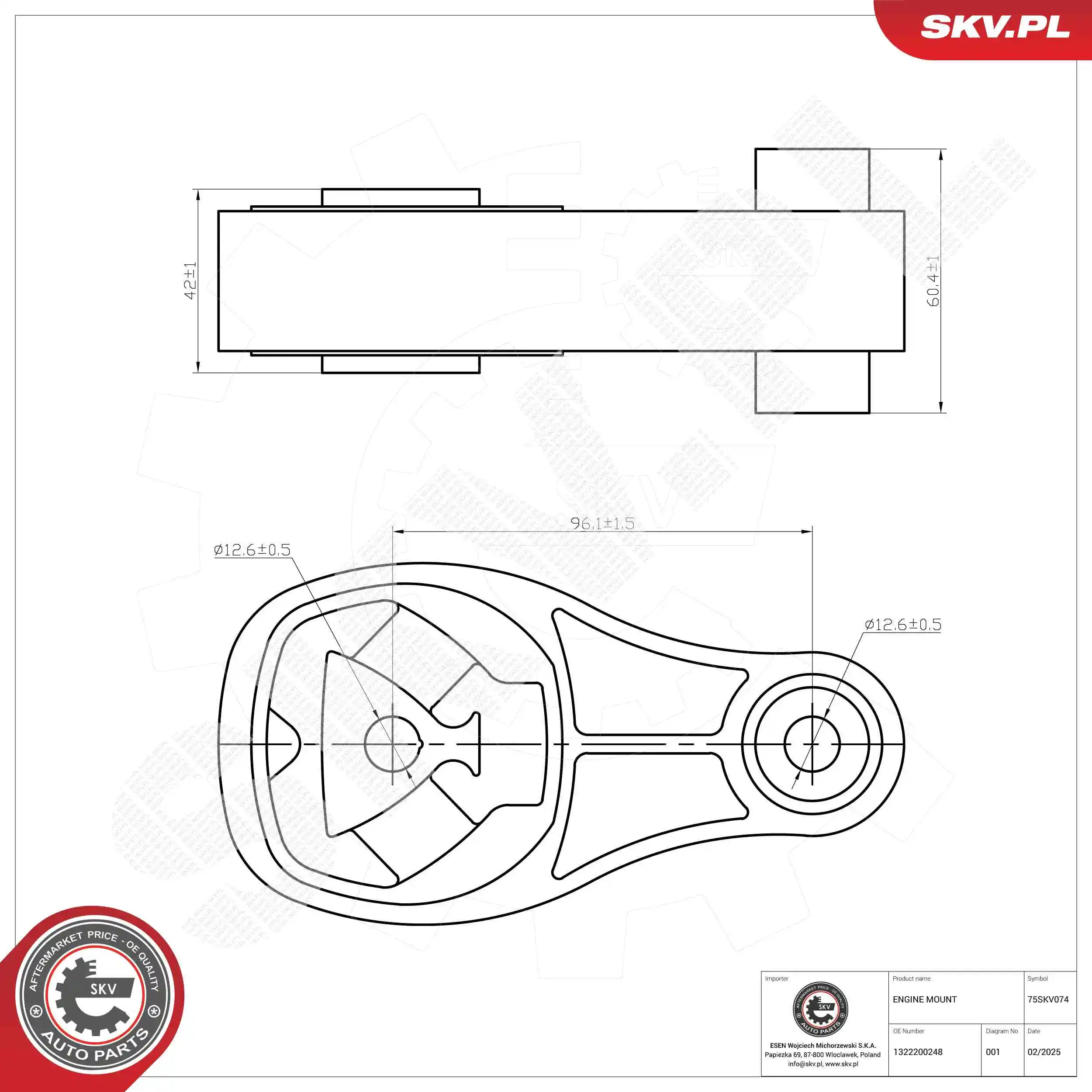 Mounting, engine